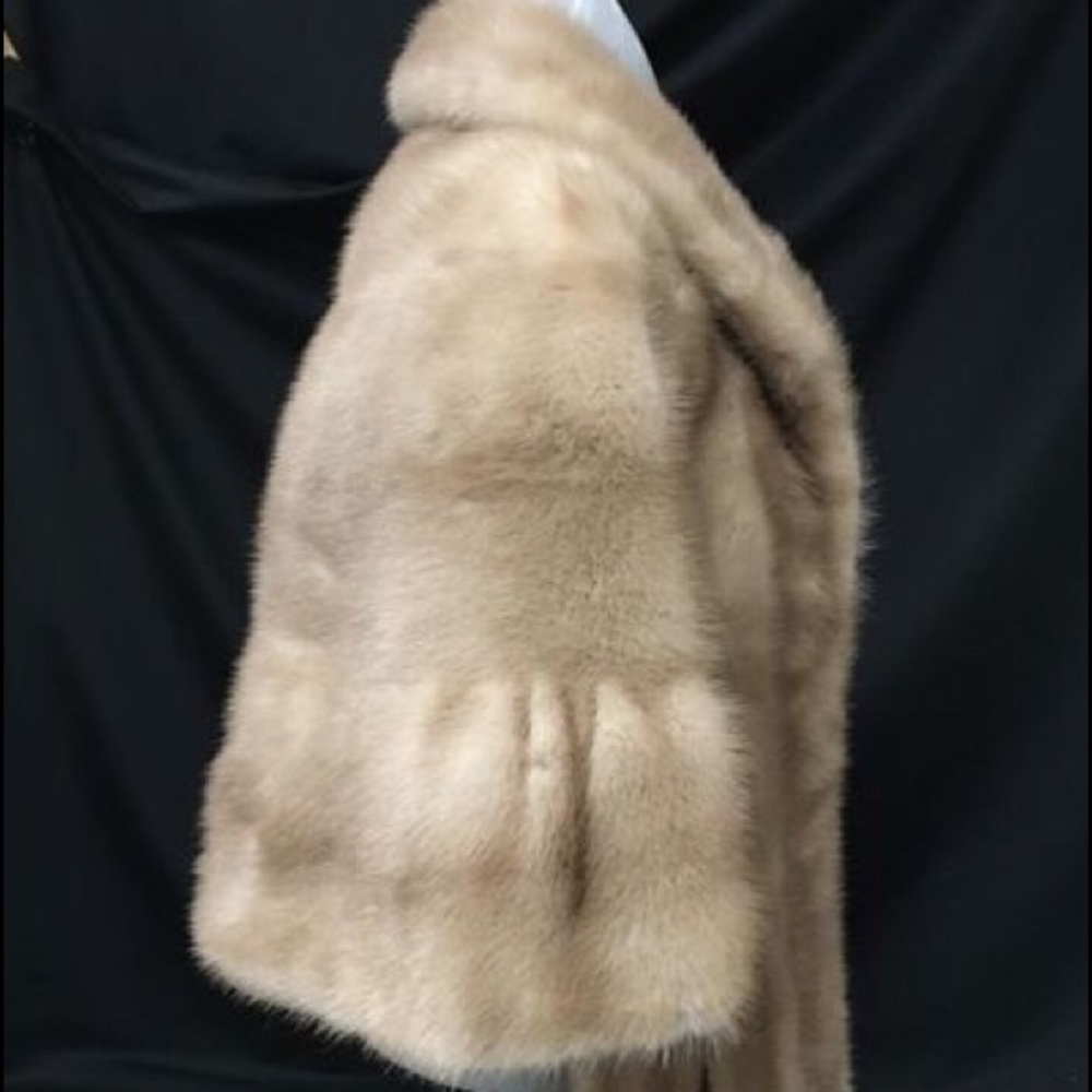 Natural mink stole cape (gently worn vintage)